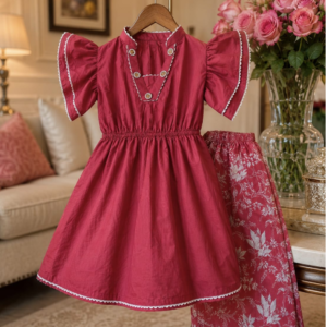 Girls Rose Pink sleeve
