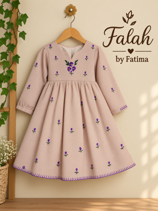 Premium Cotton Hand-Embroidered Frock